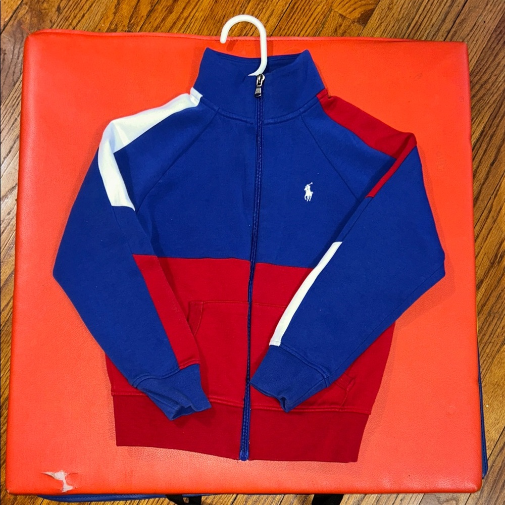 Polo by Ralph Lauren Kids' Colorblock Hoodie - Blue, Red, and White